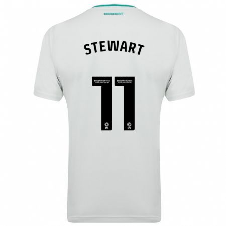 Kandiny Bambino Maglia Ross Stewart #11 Bianco Kit Gara Away 2023/24 Maglietta