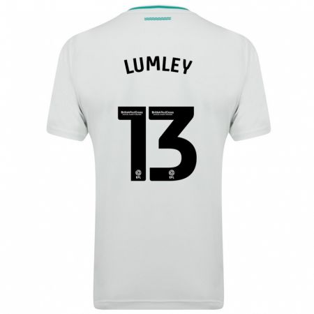 Kandiny Bambino Maglia Joe Lumley #13 Bianco Kit Gara Away 2023/24 Maglietta