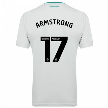 Kandiny Bambino Maglia Stuart Armstrong #17 Bianco Kit Gara Away 2023/24 Maglietta