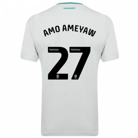 Kandiny Kinder Samuel Amo-Ameyaw #27 Weiß Auswärtstrikot Trikot 2023/24 T-Shirt Österreich