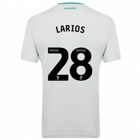 Kandiny Bambino Maglia Juan Larios #28 Bianco Kit Gara Away 2023/24 Maglietta