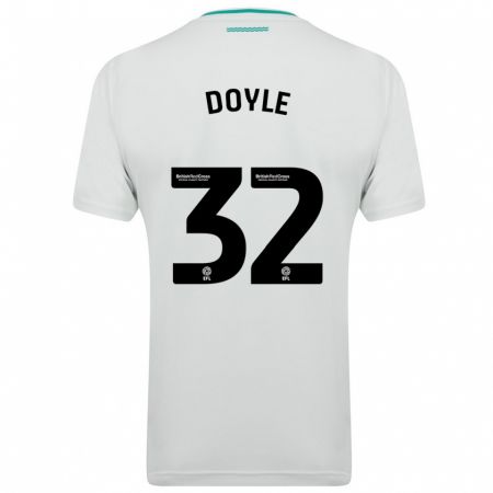 Kandiny Bambino Maglia Kamari Doyle #32 Bianco Kit Gara Away 2023/24 Maglietta