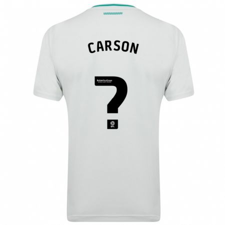 Kandiny Niño Camiseta Matty Carson #0 Blanco 2ª Equipación 2023/24 La Camisa