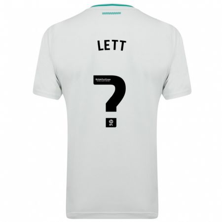 Kandiny Bambino Maglia Josh Lett #0 Bianco Kit Gara Away 2023/24 Maglietta