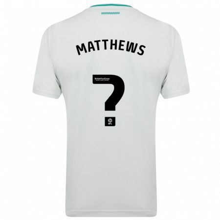 Kandiny Bambino Maglia Abdulhalim Okonola-Matthews #0 Bianco Kit Gara Away 2023/24 Maglietta