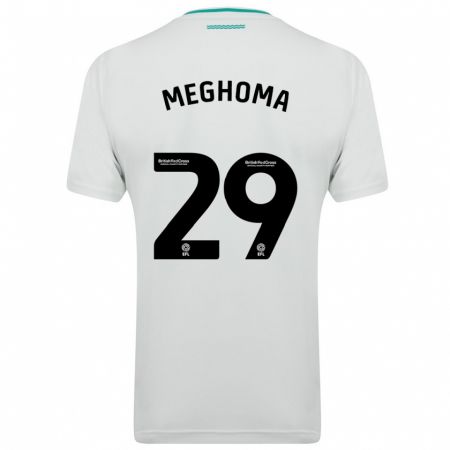 Kandiny Bambino Maglia Jayden Meghoma #29 Bianco Kit Gara Away 2023/24 Maglietta