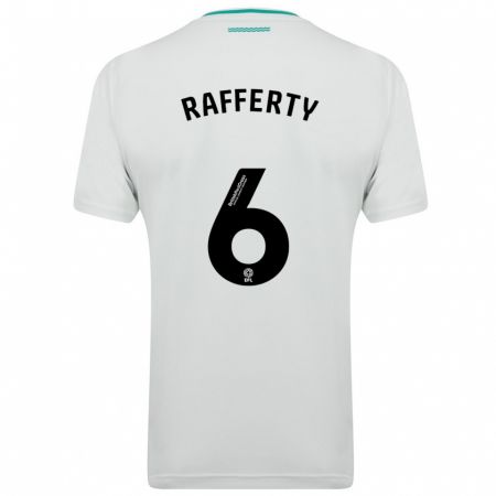 Kandiny Bambino Maglia Laura Rafferty #6 Bianco Kit Gara Away 2023/24 Maglietta