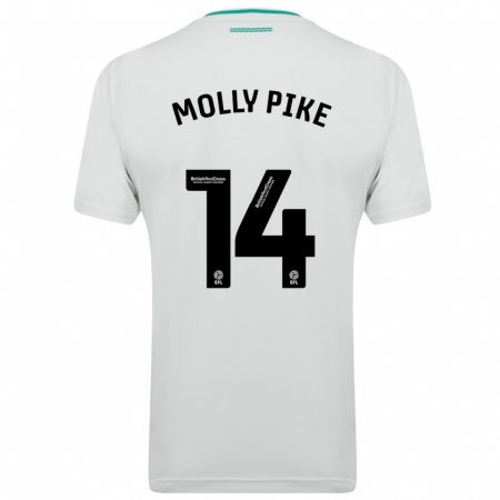 Kandiny Niño Camiseta Molly Pike #14 Blanco 2ª Equipación 2023/24 La Camisa