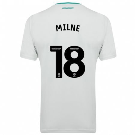 Kandiny Bambino Maglia Isabel Milne #18 Bianco Kit Gara Away 2023/24 Maglietta