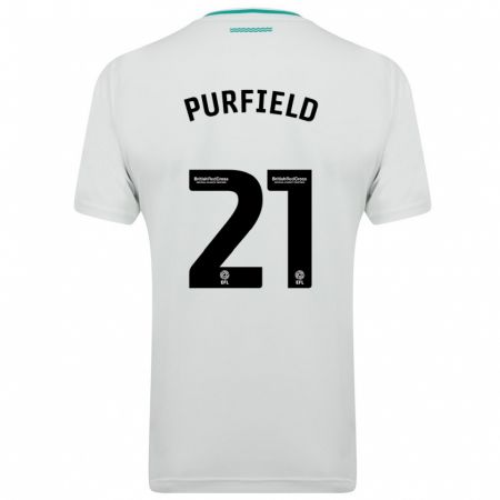 Kandiny Bambino Maglia Jemma Elizabeth Purfield #21 Bianco Kit Gara Away 2023/24 Maglietta