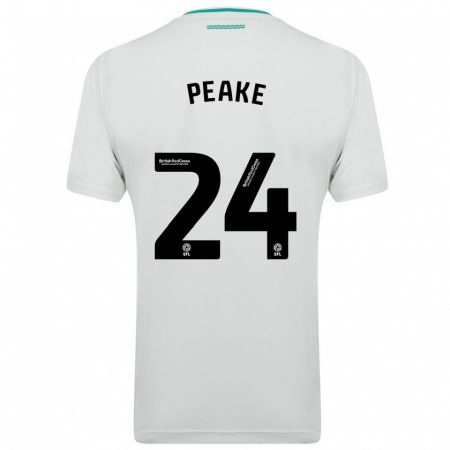 Kandiny Niño Camiseta Paige Peake #24 Blanco 2ª Equipación 2023/24 La Camisa