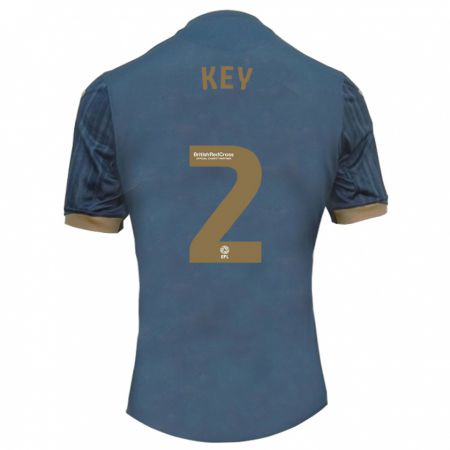 Kandiny Bambino Maglia Josh Key #2 Verde Acqua Scuro Kit Gara Away 2023/24 Maglietta