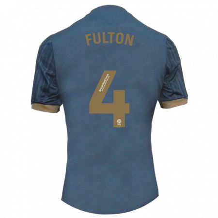 Kandiny Bambino Maglia Jay Fulton #4 Verde Acqua Scuro Kit Gara Away 2023/24 Maglietta