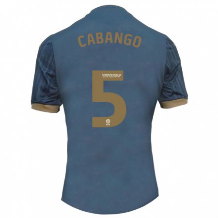 Kandiny Bambino Maglia Ben Cabango #5 Verde Acqua Scuro Kit Gara Away 2023/24 Maglietta