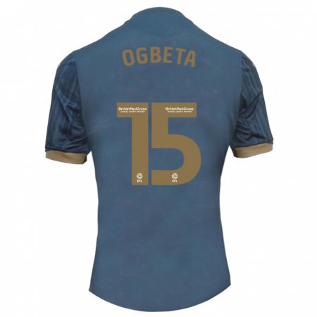 Kandiny Bambino Maglia Nathanael Ogbeta #15 Verde Acqua Scuro Kit Gara Away 2023/24 Maglietta