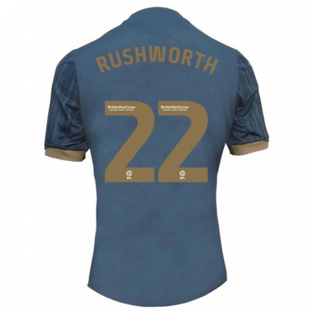 Kandiny Bambino Maglia Carl Rushworth #22 Verde Acqua Scuro Kit Gara Away 2023/24 Maglietta