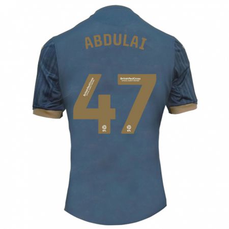 Kandiny Bambino Maglia Azeem Abdulai #47 Verde Acqua Scuro Kit Gara Away 2023/24 Maglietta