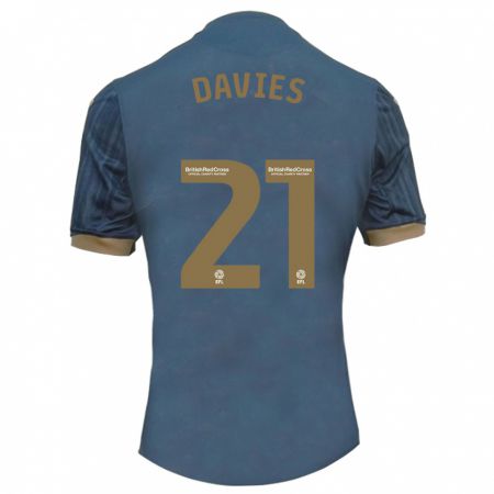 Kandiny Bambino Maglia Laura Davies #21 Verde Acqua Scuro Kit Gara Away 2023/24 Maglietta