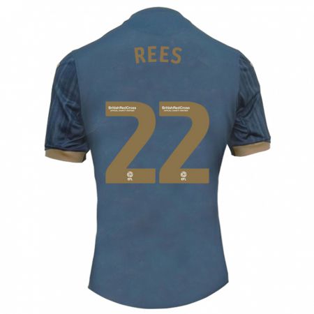 Kandiny Bambino Maglia Nia Rees #22 Verde Acqua Scuro Kit Gara Away 2023/24 Maglietta