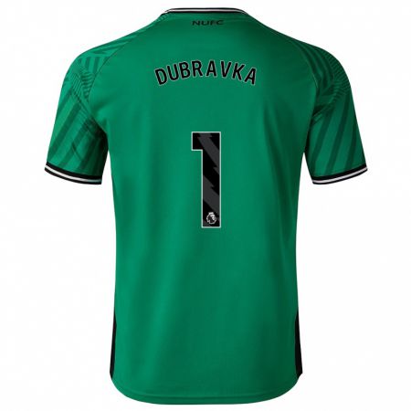 Kandiny Bambino Maglia Martin Dúbravka #1 Verde Kit Gara Away 2023/24 Maglietta