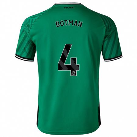 Kandiny Bambino Maglia Sven Botman #4 Verde Kit Gara Away 2023/24 Maglietta