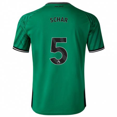 Kandiny Kinderen Fabian Schär #5 Groente Uitshirt Uittenue 2023/24 T-Shirt België