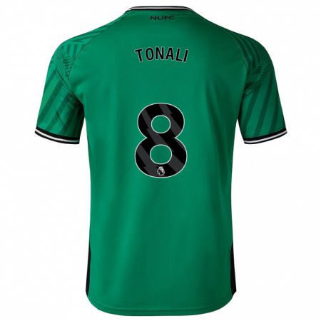 Kandiny Dzieci Sandro Tonali #8 Zielony Wyjazdowa Koszulka 2023/24 Koszulki Klubowe