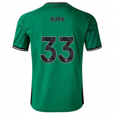 Kandiny Bambino Maglia Dan Burn #33 Verde Kit Gara Away 2023/24 Maglietta