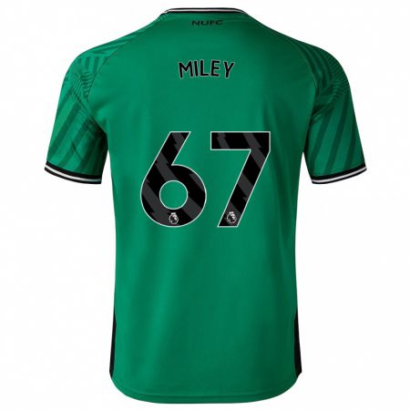 Kandiny Bambino Maglia Lewis Miley #67 Verde Kit Gara Away 2023/24 Maglietta