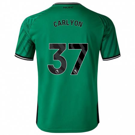 Kandiny Kinder Nathan Carlyon #37 Grün Auswärtstrikot Trikot 2023/24 T-Shirt Österreich