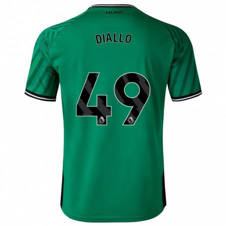 Kandiny Bambino Maglia Amadou Diallo #49 Verde Kit Gara Away 2023/24 Maglietta