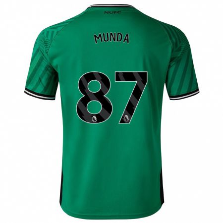 Kandiny Kinder Anthony Munda #87 Grün Auswärtstrikot Trikot 2023/24 T-Shirt Österreich