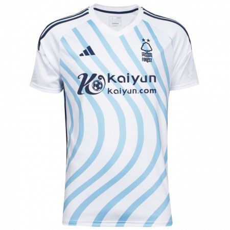 Kandiny Niño Camiseta Fuad Smith #0 Blanco Azul 2ª Equipación 2023/24 La Camisa