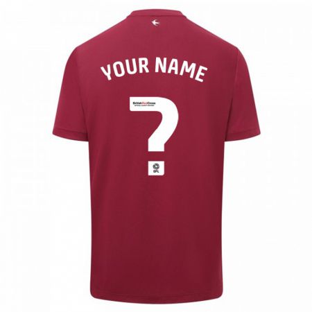 Kandiny Bambino Maglia Il Tuo Nome #0 Rosso Kit Gara Away 2023/24 Maglietta