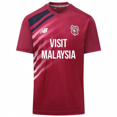 Kandiny Bambino Maglia Jamilu Collins #17 Rosso Kit Gara Away 2023/24 Maglietta