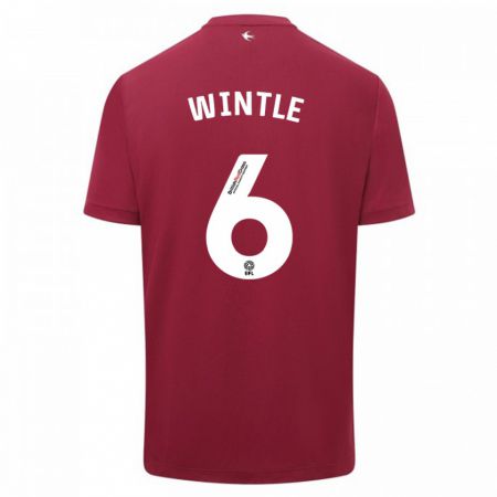 Kandiny Bambino Maglia Ryan Wintle #6 Rosso Kit Gara Away 2023/24 Maglietta