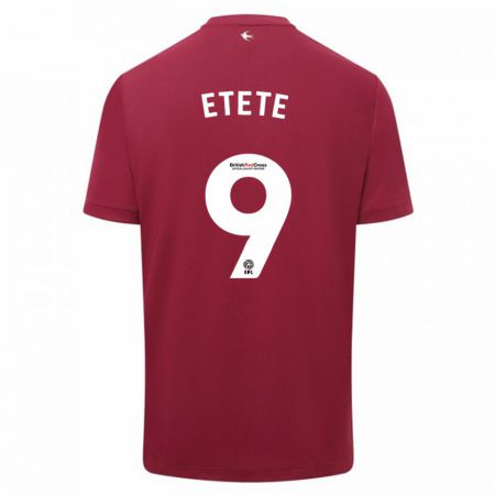 Kandiny Bambino Maglia Kion Etete #9 Rosso Kit Gara Away 2023/24 Maglietta