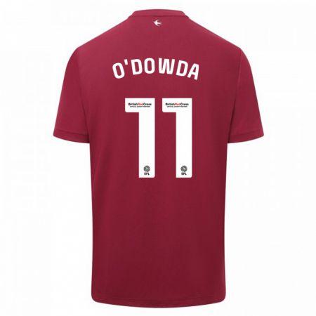 Kandiny Bambino Maglia Callum O'dowda #11 Rosso Kit Gara Away 2023/24 Maglietta