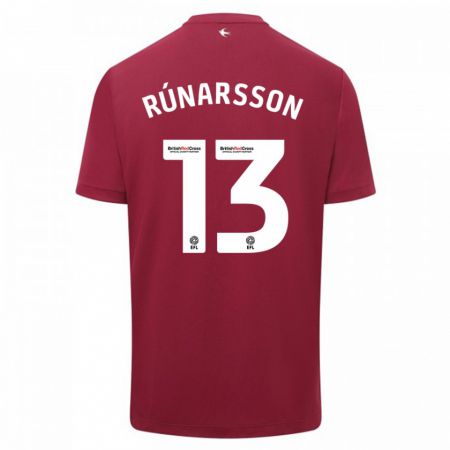 Kandiny Kinder Rúnar Alex Rúnarsson #13 Rot Auswärtstrikot Trikot 2023/24 T-Shirt Österreich