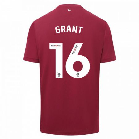 Kandiny Bambino Maglia Karlan Grant #16 Rosso Kit Gara Away 2023/24 Maglietta