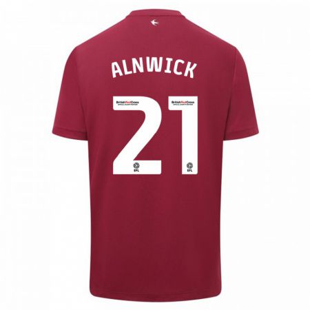 Kandiny Bambino Maglia Jak Alnwick #21 Rosso Kit Gara Away 2023/24 Maglietta