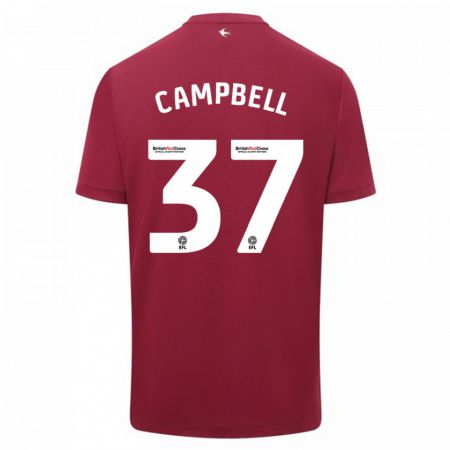 Kandiny Niño Camiseta Vontae Daley-Campbell #37 Rojo 2ª Equipación 2023/24 La Camisa