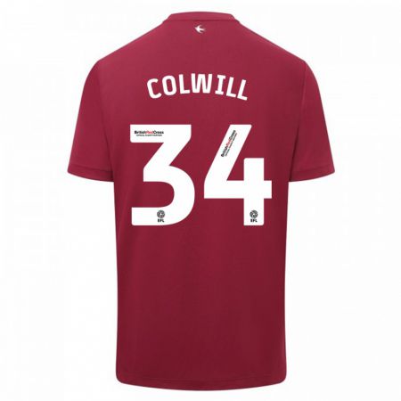 Kandiny Niño Camiseta Joel Colwill #34 Rojo 2ª Equipación 2023/24 La Camisa