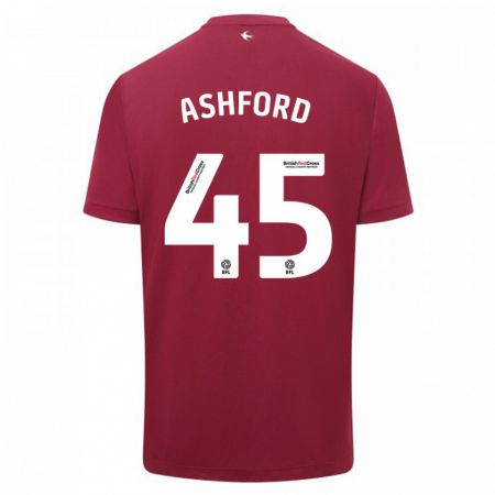 Kandiny Kinderen Cian Ashford #45 Rood Uitshirt Uittenue 2023/24 T-Shirt België