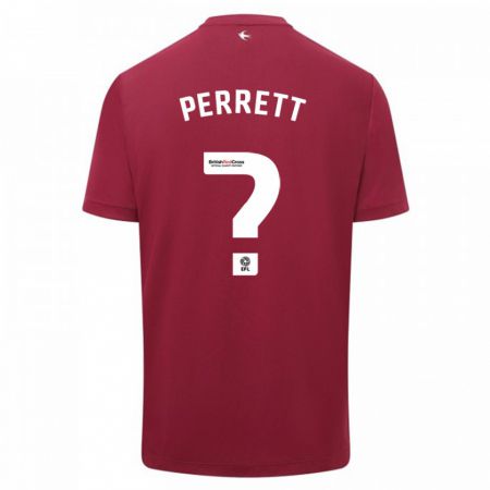 Kandiny Bambino Maglia Troy Perrett #0 Rosso Kit Gara Away 2023/24 Maglietta