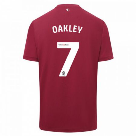 Kandiny Bambino Maglia Rhianne Oakley #7 Rosso Kit Gara Away 2023/24 Maglietta