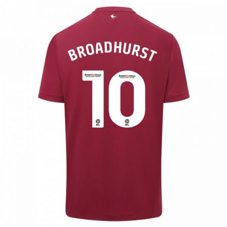 Kandiny Bambino Maglia Danielle Broadhurst #10 Rosso Kit Gara Away 2023/24 Maglietta