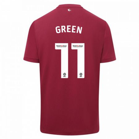 Kandiny Bambino Maglia Danielle Green #11 Rosso Kit Gara Away 2023/24 Maglietta