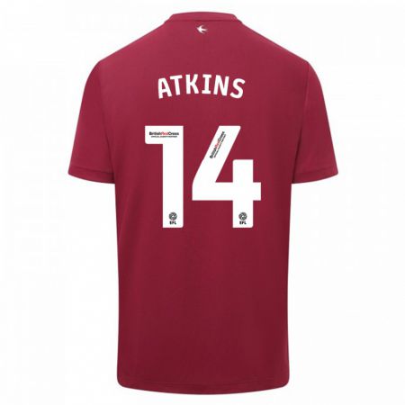 Kandiny Bambino Maglia Zoe Atkins #14 Rosso Kit Gara Away 2023/24 Maglietta