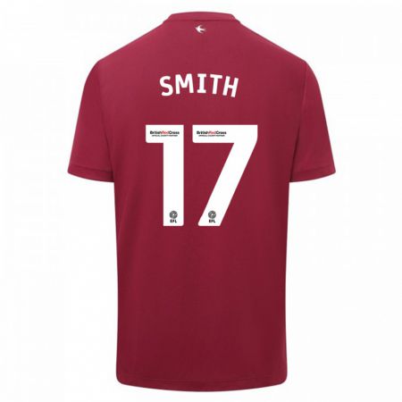 Kandiny Bambino Maglia Hollie Smith #17 Rosso Kit Gara Away 2023/24 Maglietta